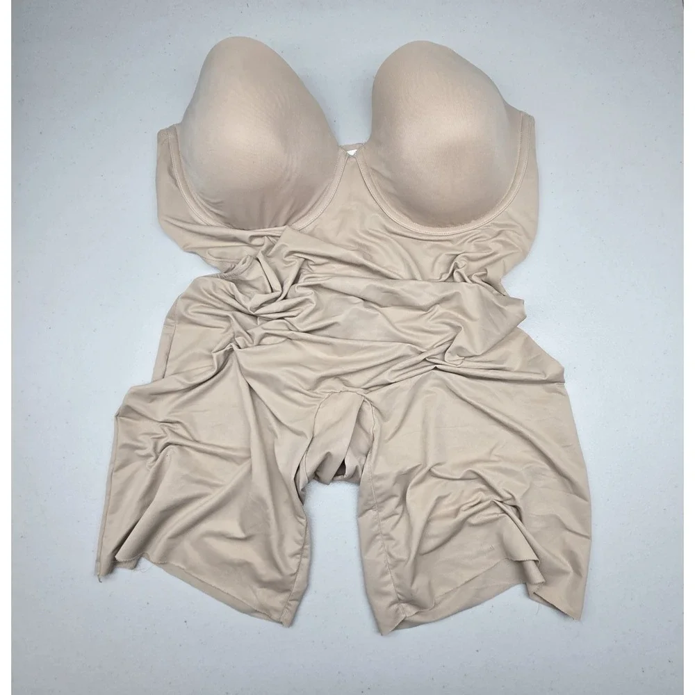ASSETS By SPANX Women Shapewear XL Beige Underwired Mid Thigh READ